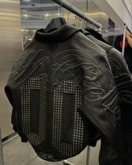 Men’s Y2K Rivet Leather Jacket