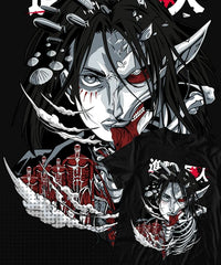 Anime T Shirt Japanese unisex Attack on Titan Eren Titán Fundador doble mirada