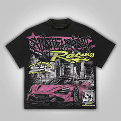 Y2K Racing Club Vintage Graphic T-Shirt – Oversized Tee Streetwear Top