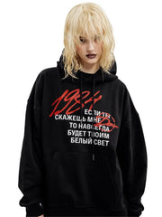 Neo-Goth Letter Hoodie