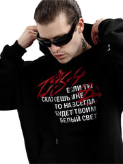 Neo-Goth Letter Hoodie