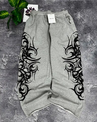 Harajuku Striped Track Pants – Y2K Retro Loose Fit Unisex