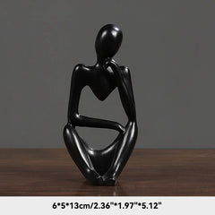 Thinker Figurine Statue Abstract Yoga Figurine Resin Handmade Crafts Sculpture Home Decor Interior Office Desktop Ornaments