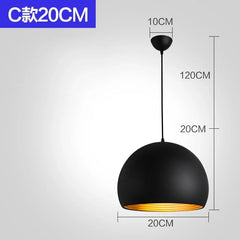 Nordic Industrial Black Pendant Lamp - E27 Retro Hanging Light for Dining & Commercial Spaces