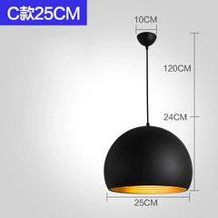 Nordic Industrial Black Pendant Lamp - E27 Retro Hanging Light for Dining & Commercial Spaces
