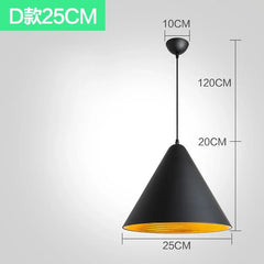 Nordic Industrial Black Pendant Lamp - E27 Retro Hanging Light for Dining & Commercial Spaces
