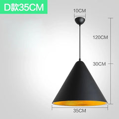 Nordic Industrial Black Pendant Lamp - E27 Retro Hanging Light for Dining & Commercial Spaces