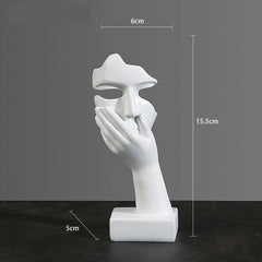 Resin Abstract Mask Statues European Miniature Figurines for Interior Home Office Study Desktop Figure Ornament Decor Gift