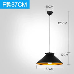 Nordic Industrial Black Pendant Lamp - E27 Retro Hanging Light for Dining & Commercial Spaces