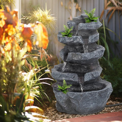 5-Tier Outdoor Waterfall Fountain – 22" H