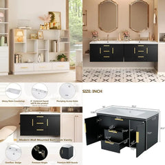 12-Cube Wooden Bookcase - Floor Standing Open Storage for Home Office & Living Room