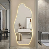 Smart Mirror with LED, Full-length Mirror Wall-mounted or Bracket-mounted, Dressing Mirror Suitable for Clothing Stores, Bedroom