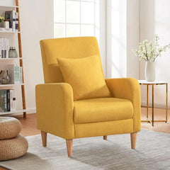 Modern Upholstered Accent Armchair with Pillow