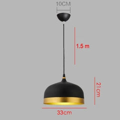 Nordic Industrial Black Pendant Lamp - E27 Retro Hanging Light for Dining & Commercial Spaces
