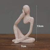 Thinker Figurine Statue Abstract Yoga Figurine Resin Handmade Crafts Sculpture Home Decor Interior Office Desktop Ornaments