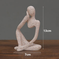 Thinker Figurine Statue Abstract Yoga Figurine Resin Handmade Crafts Sculpture Home Decor Interior Office Desktop Ornaments