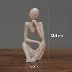 Thinker Figurine Statue Abstract Yoga Figurine Resin Handmade Crafts Sculpture Home Decor Interior Office Desktop Ornaments