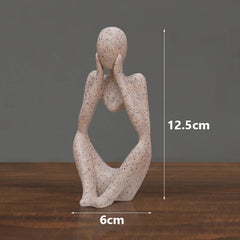 Thinker Figurine Statue Abstract Yoga Figurine Resin Handmade Crafts Sculpture Home Decor Interior Office Desktop Ornaments
