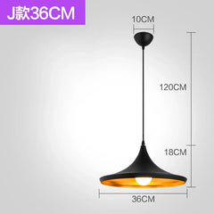 Nordic Industrial Black Pendant Lamp - E27 Retro Hanging Light for Dining & Commercial Spaces