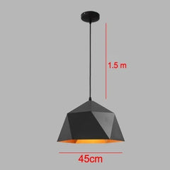 Nordic Industrial Black Pendant Lamp - E27 Retro Hanging Light for Dining & Commercial Spaces