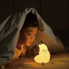 Fruit-Shaped Silicone Night Light - Touch Control LED with Battery Included