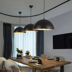Nordic Industrial Black Pendant Lamp - E27 Retro Hanging Light for Dining & Commercial Spaces