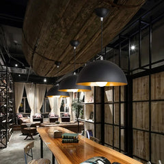 Nordic Industrial Black Pendant Lamp - E27 Retro Hanging Light for Dining & Commercial Spaces