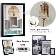 Nordic Black Wood Picture Frames - Luxury Wall Display for Family Photos & Art