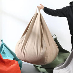 Modern Single Beanbag Chair Lazy Bag Sofa Tatami Leisure Chair Removable Fabric Foam for Apartment Creative Use
