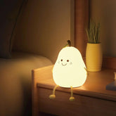 Fruit-Shaped Silicone Night Light - Touch Control LED with Battery Included