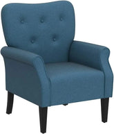 HOME Modern Armchair – Set of 2 Navy Blue Mid-Century Accent Chairs