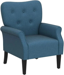 HOME Modern Armchair – Set of 2 Navy Blue Mid-Century Accent Chairs