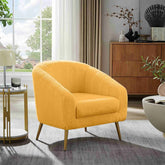 Elegant Yellow Reading Chair - Soft Padded Armchair