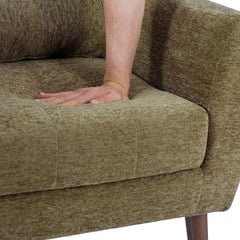 Modern Accent Chair – Chenille Fabric Upholstered Tufted Wingback Side Chair