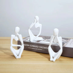 Thinker Figurine Statue Abstract Yoga Figurine Resin Handmade Crafts Sculpture Home Decor Interior Office Desktop Ornaments