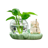 Hydroponic Vase Cute Decorative Vase for Centerpieces Aesthetic Decor for Living Room Home