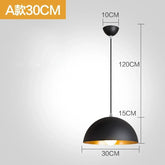 Nordic Industrial Black Pendant Lamp - E27 Retro Hanging Light for Dining & Commercial Spaces