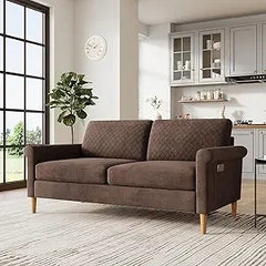 65" Beige Mid-Century Modern Loveseat - Versatile Comfort for Any Room