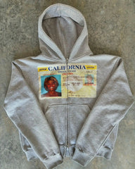 Harajuku Colorblock Zip Hoodie