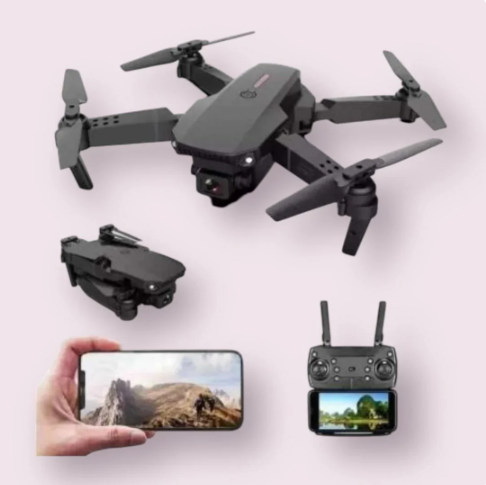 Digi E88 Pro Drone with HD Camera, Foldable & Lightweight, Altitude Hold
