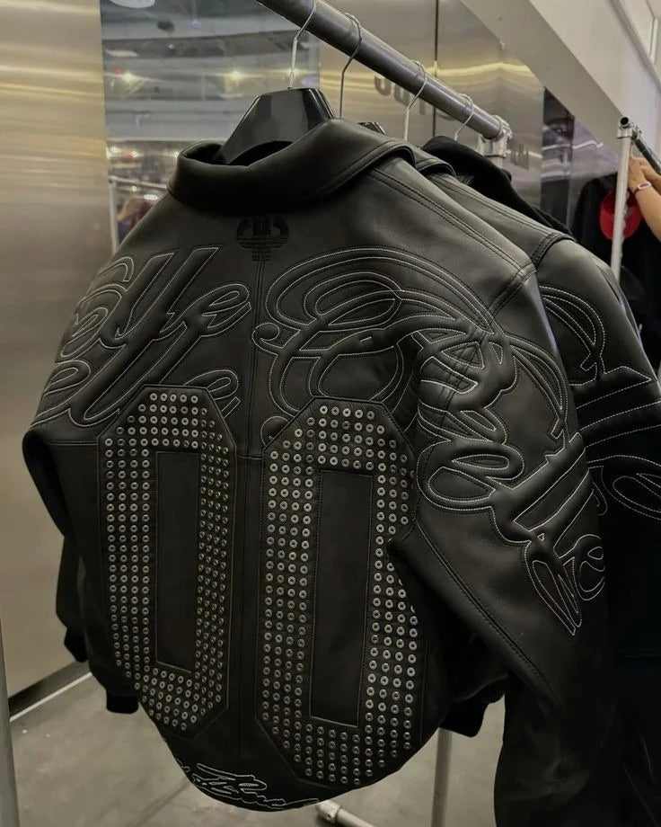 Men’s Y2K Rivet Leather Jacket