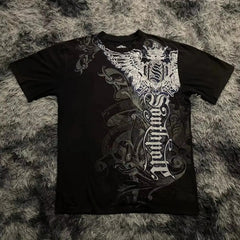 High Street Gothic Print Cotton T-Shirt