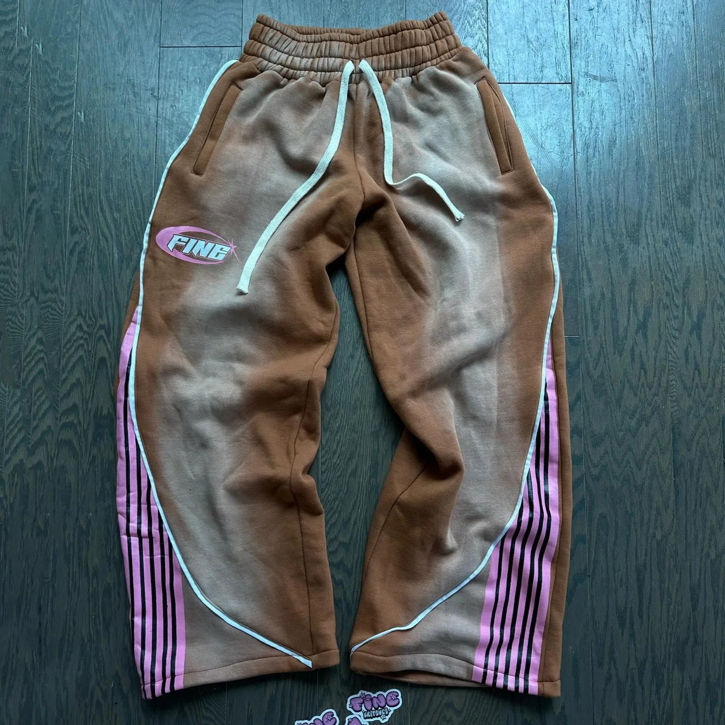 Y2K Striped Joggers – Oversized Hip Hop Streetwear Pants