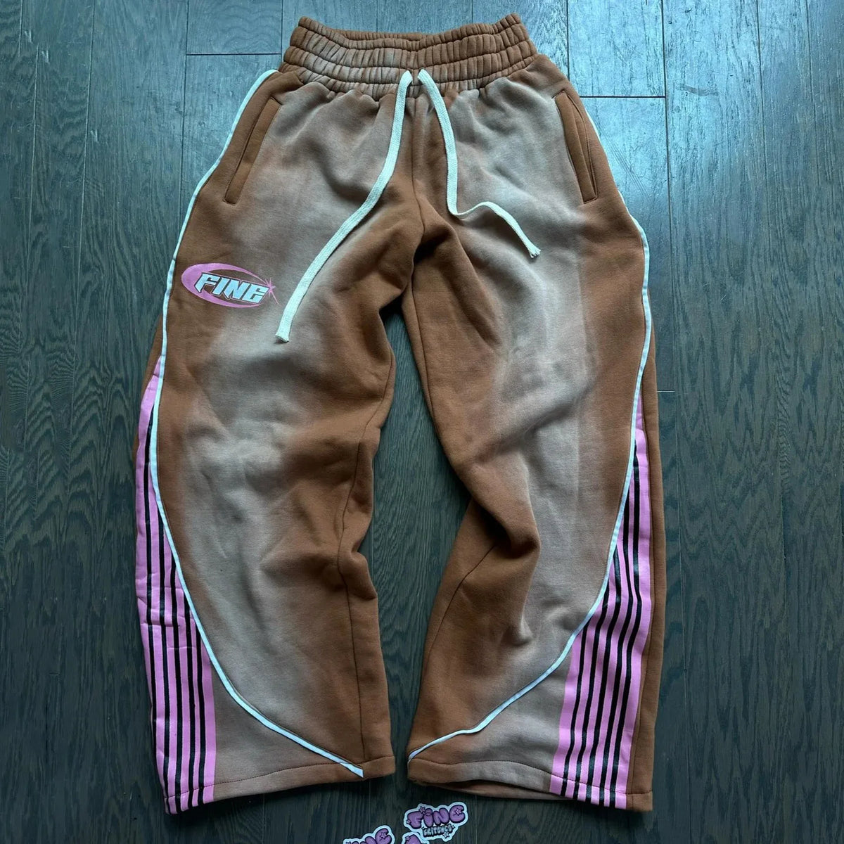 Y2K Striped Joggers – Oversized Hip Hop Streetwear Pants