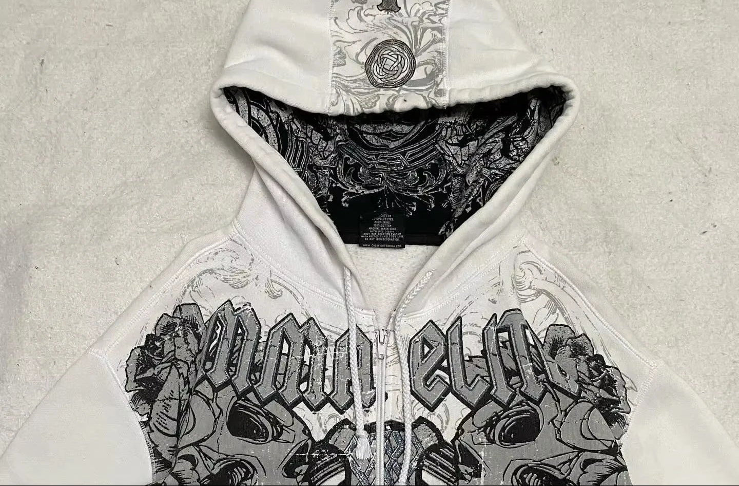 Y2K Fleece Padded Zip Hoodie – Loose Hip-Hop Casual Sweatshirt