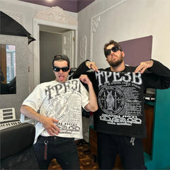 Oversized Y2K Goth Graphic Tee