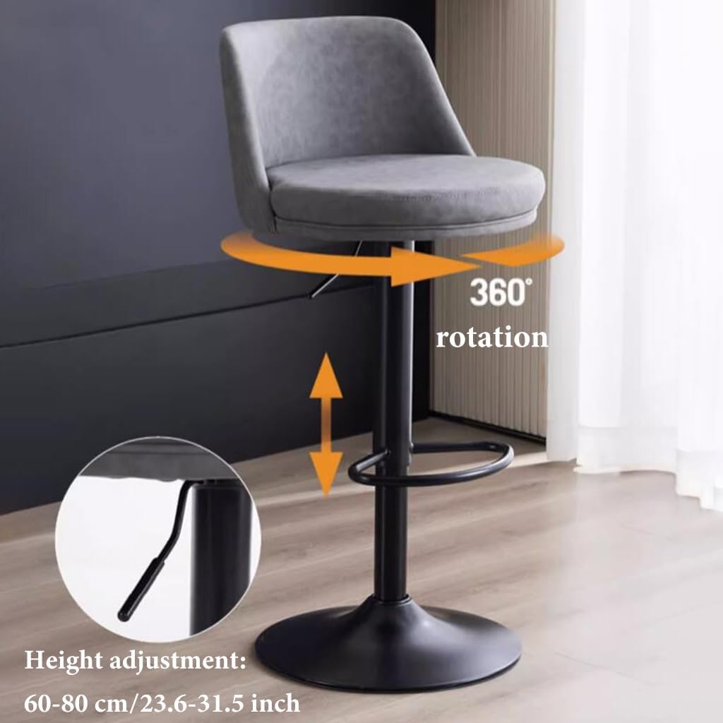 Modern Bar Stools Adjustable Swivel Bar Chairs Lift Height Kitchen Counter Dining Chairs Home Office Furniture