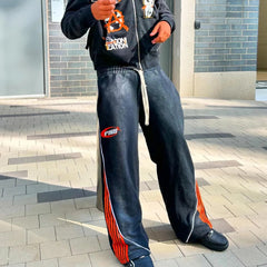 Y2K Striped Joggers – Oversized Hip Hop Streetwear Pants