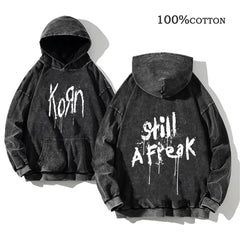 Vintage Korn Tour Hoodie – Washed Y2K Streetwear Pullover