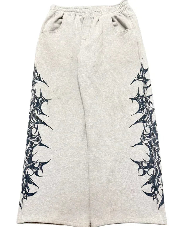 Harajuku Striped Track Pants – Y2K Retro Loose Fit Unisex